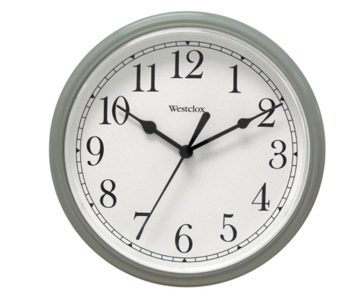 RND SILVER WALL CLOCK9"