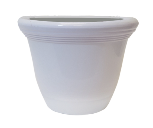 PLANTER PLST WHT 9X7"