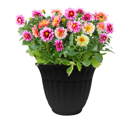 PLANTR BLK 7.59&quot;H 10&quot;DIA