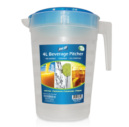 PITCHER 4LTR CLR/BLU