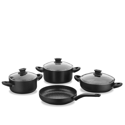 A2887 Lina 7 pcs Cookware Set - Black