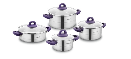 A1087 Hera 8 pcs. Cookware Set - Violet