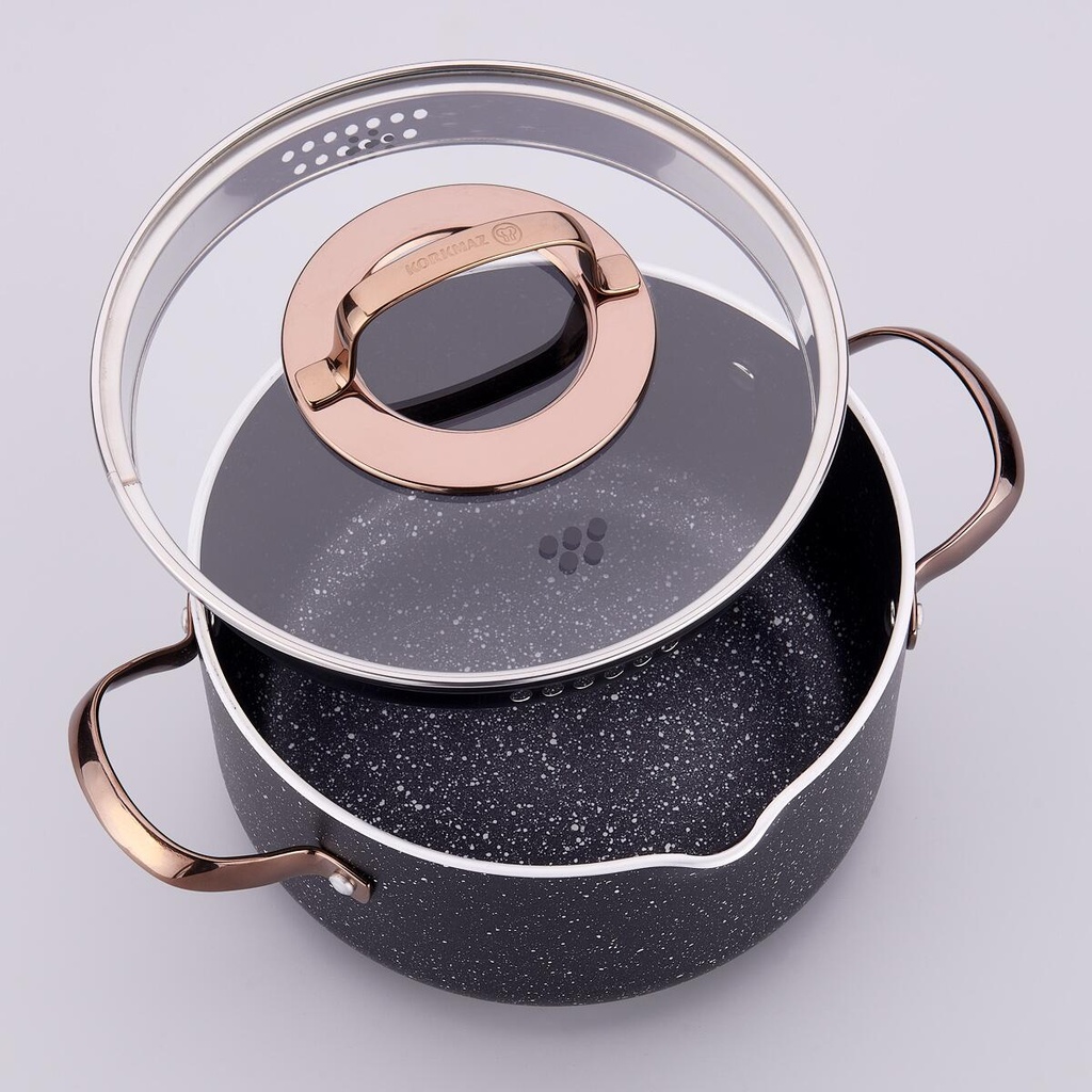 A1372 Galaksi Alu. 7 pcs. Cookwaree Set - RoseGold