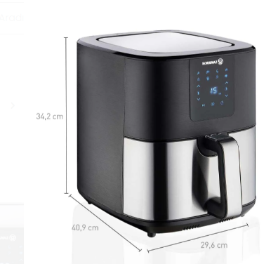 AIR-MAX Air Fryer 6.5 Lt / 1700 Watt - Black