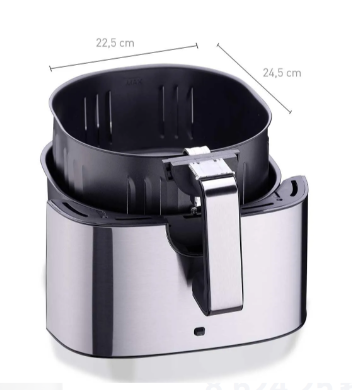 AIR-MAX Air Fryer 6.5 Lt / 1700 Watt - Black
