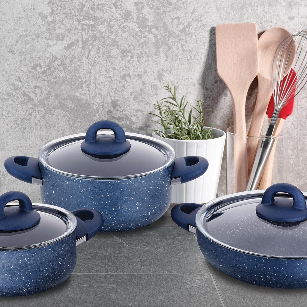 A2893 Bella Granite 7 pcs Cookware Set (Azura)