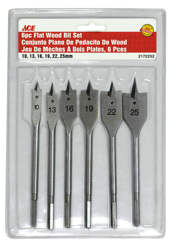 6PC FLAT WOOD BIT SET Cancel.