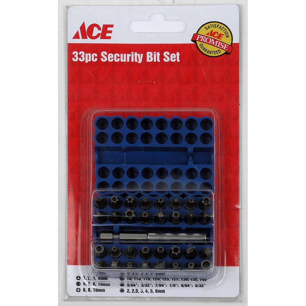 33 PIECE SECURITY BIT SET ACE