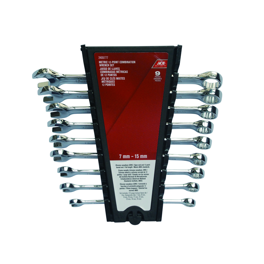 METRIC 12 POINT COMBINATION WRENCH SET