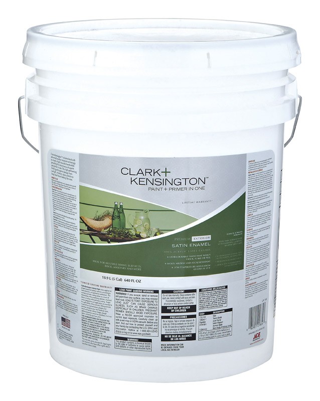 Ace Clark+Kensington Satin Midtone Hi-Hide Base Acrylic Latex House/Trim Paint Outdoor 5 gal. CANCEL