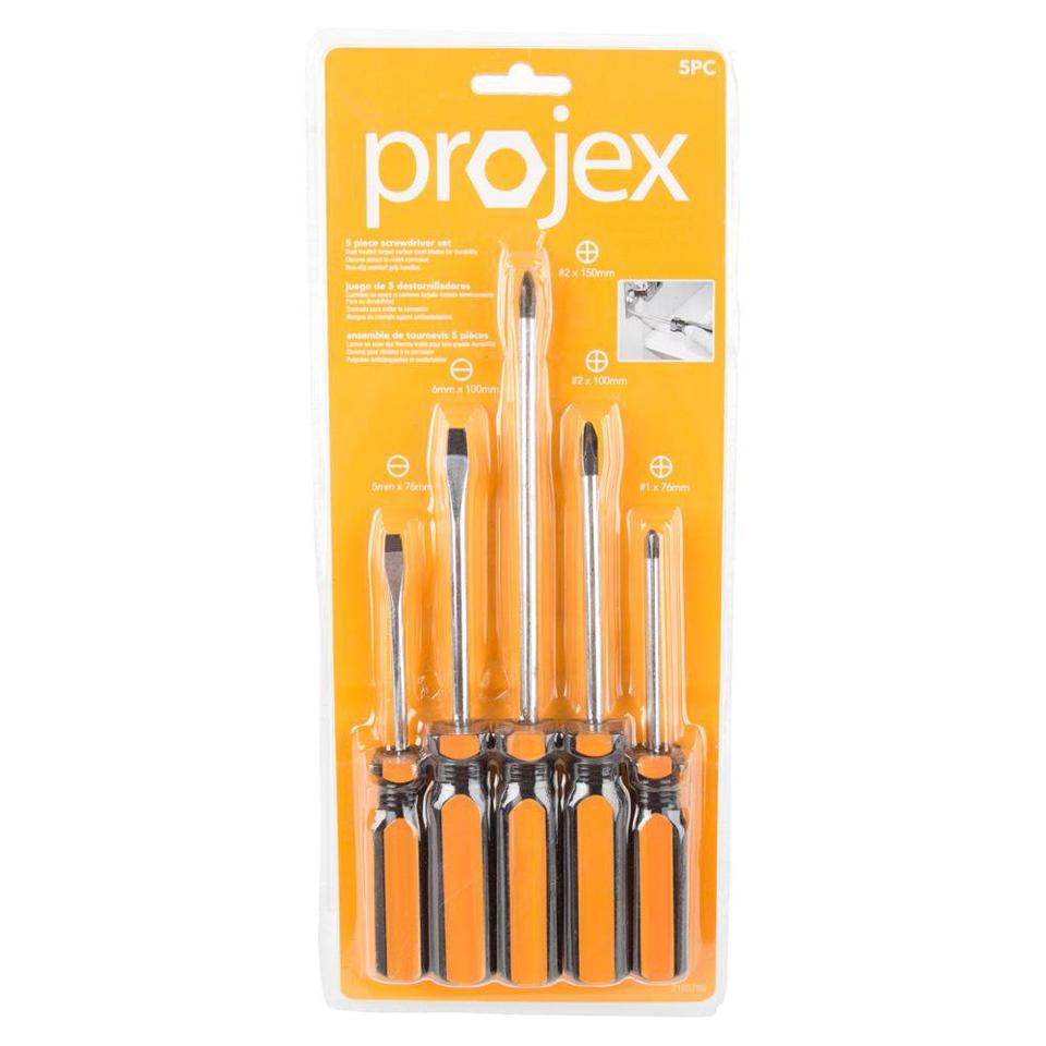 5 PIECE SCREWDRIVER SET PROJEX