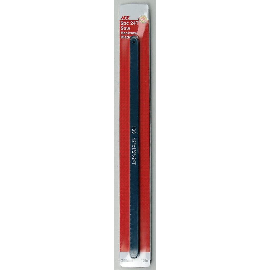 24 TPI 5 PC HACKSAW BLADE SET ACE