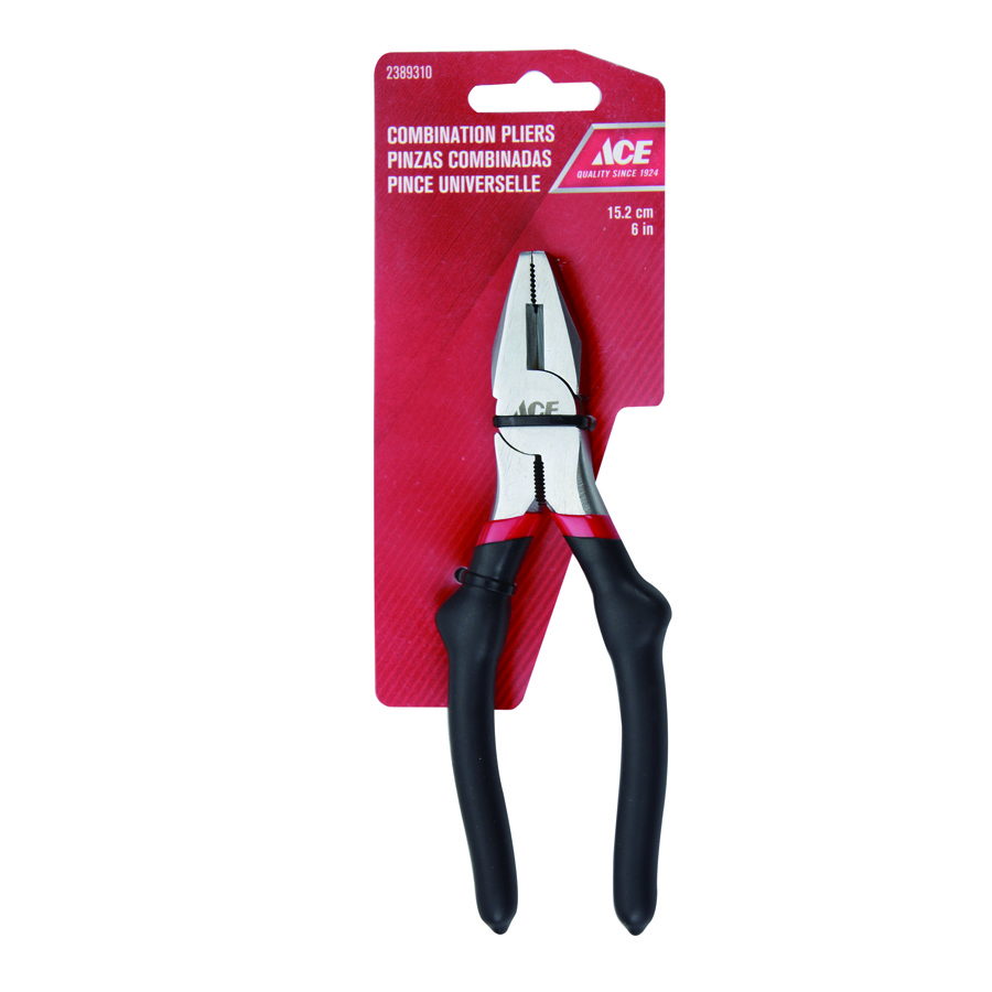COMBINATION PLIERS 15CM (6IN) VINYL GRIP HANDLE ACE.