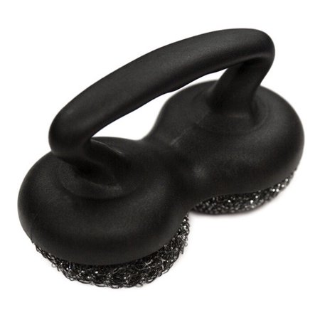 BRISTLESS SCRUB BRUSH STEEL PADS, AND PLASTIC HANDLE GRILLMAR