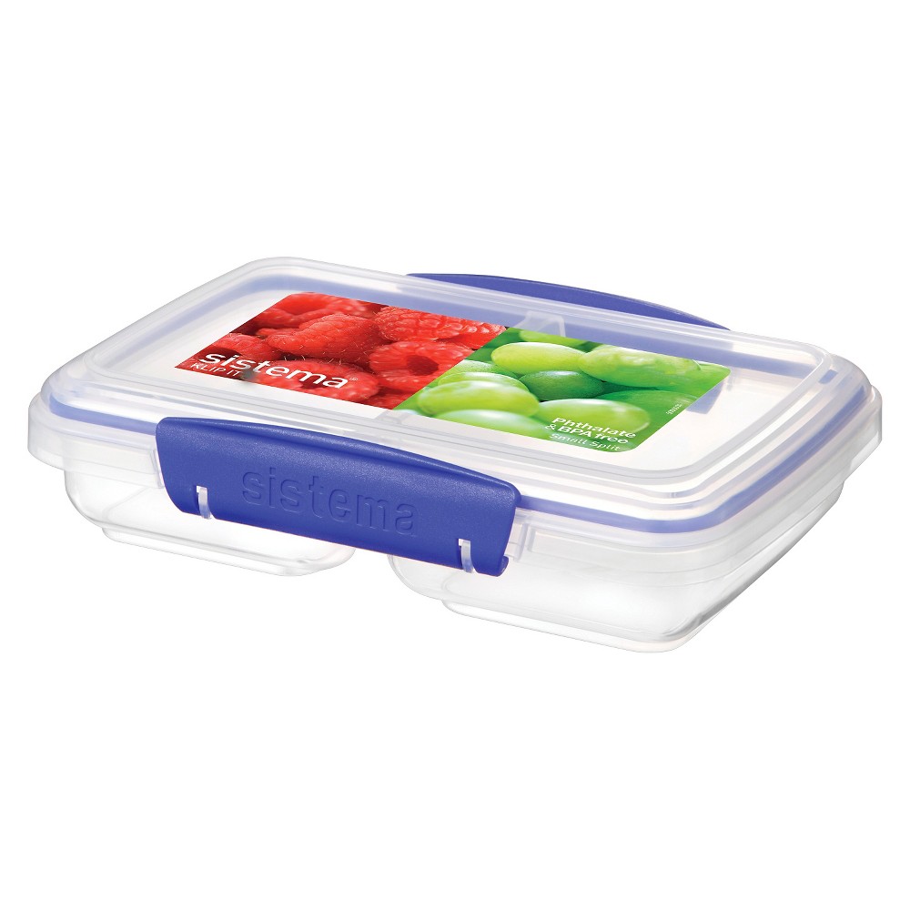 FOOD CONTAINER SMALL SPLIT RECTANGULAR 350ML