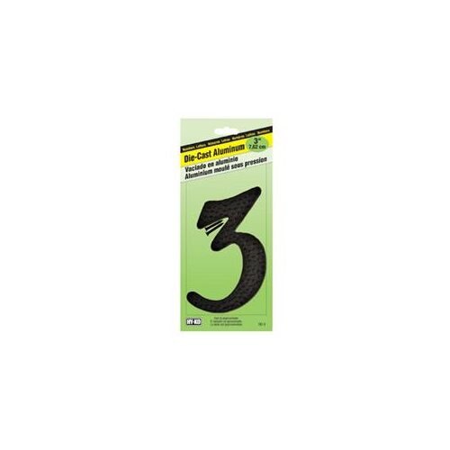 NUMBER HOUSE #3 BLK 3.5"