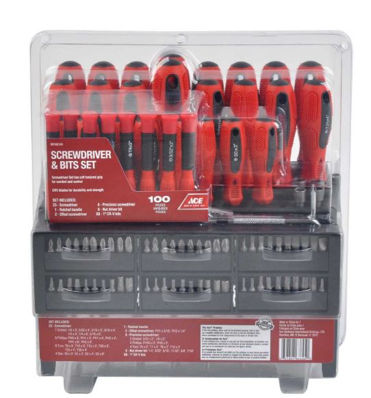 ACE SCREWDRIVER SET 100P