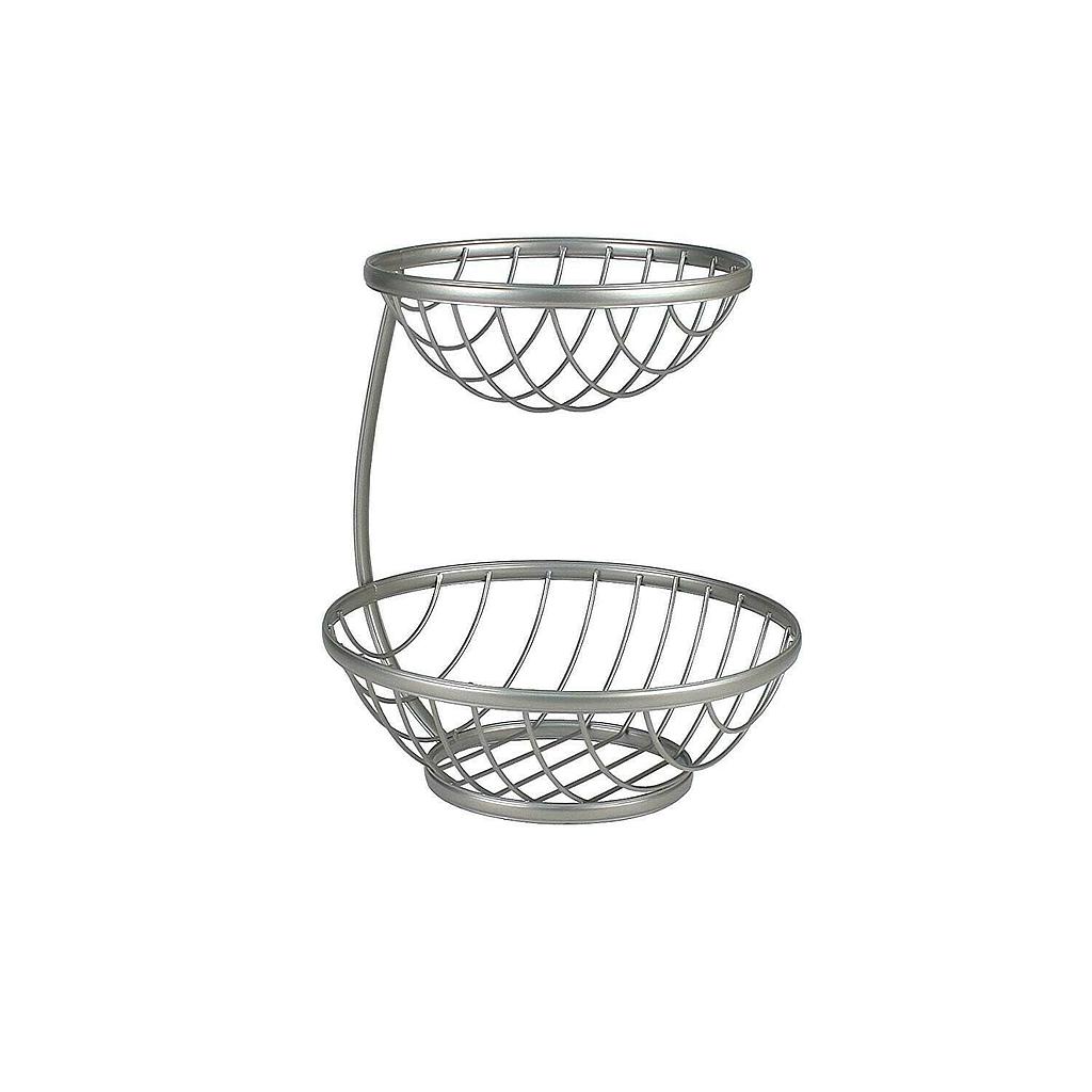 Spectrum 11.8 in. H x11.3in. Wx10.8 in. L Silver 2-Tier 