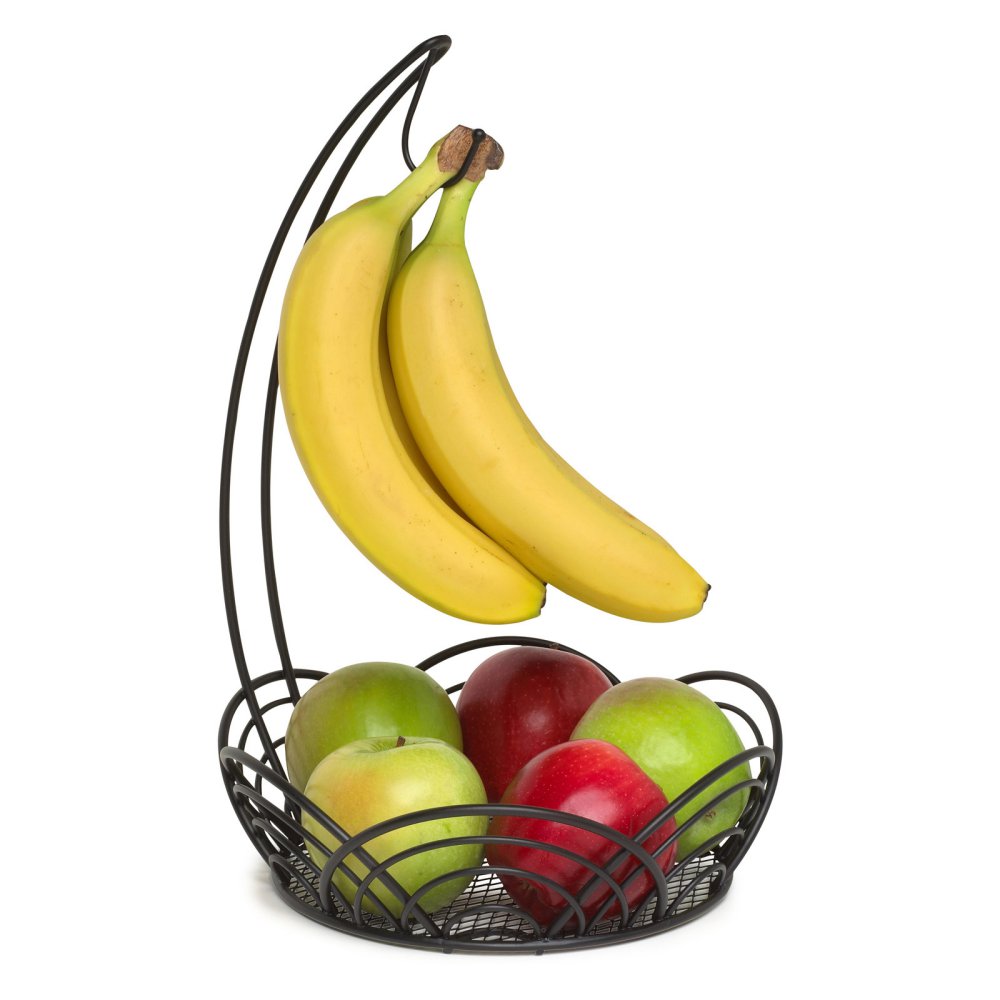 Spectrum, 9-1/2 in. L Black Steel Fruit Tree Bowl 1 pk.