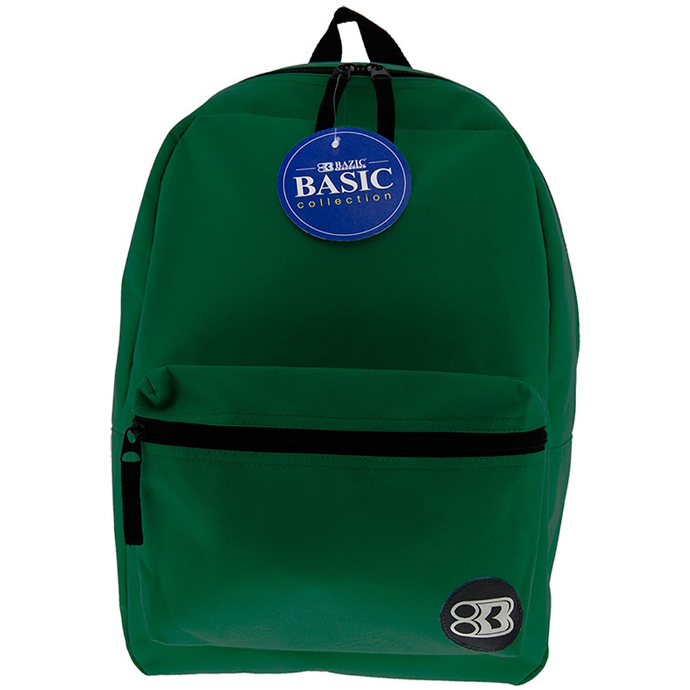 BAZIC 16" GREEN BASIC BACKPACK.