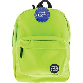 BAZIC 17" LIME GREEN CLASSIC BACKPACK