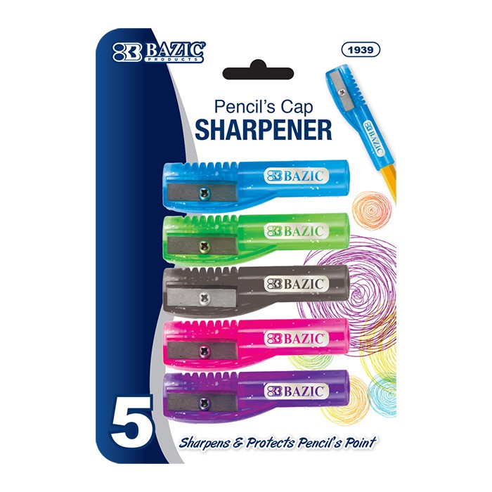 BAZIC PENCIL'S CAP SHARPENER J5/PACK)