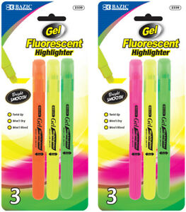 BAZIC FLUORESCENT GEL HIGHLIGHTER (3/PAC