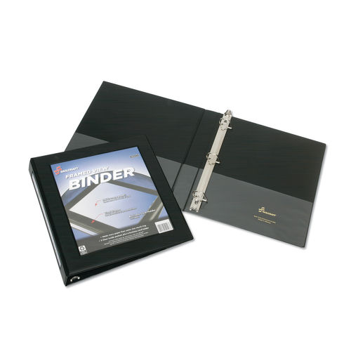 Framed Slant-D Ring View Binder 1" Black