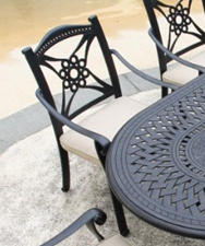 Dining Chair with Beige fabric cushion