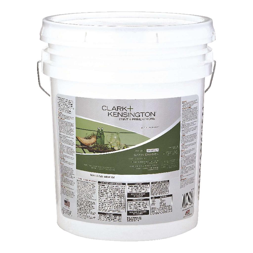 Ace Clark+Kensington, Satin Ultra White Acrylic Latex House/Trim Paint Outdoor 5 gal. CANCEL