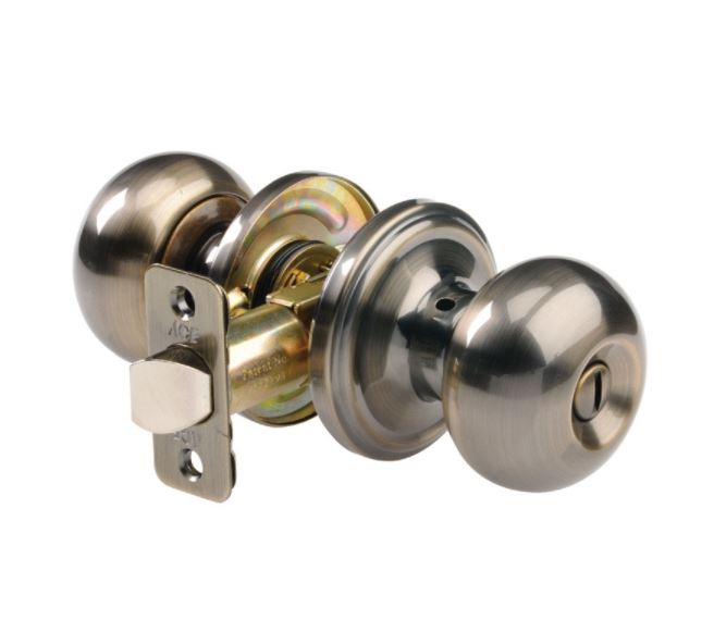 Ace Colonial Antique Brass Privacy Lockset ANSI/BHMA Grade 3 1-3/4 in