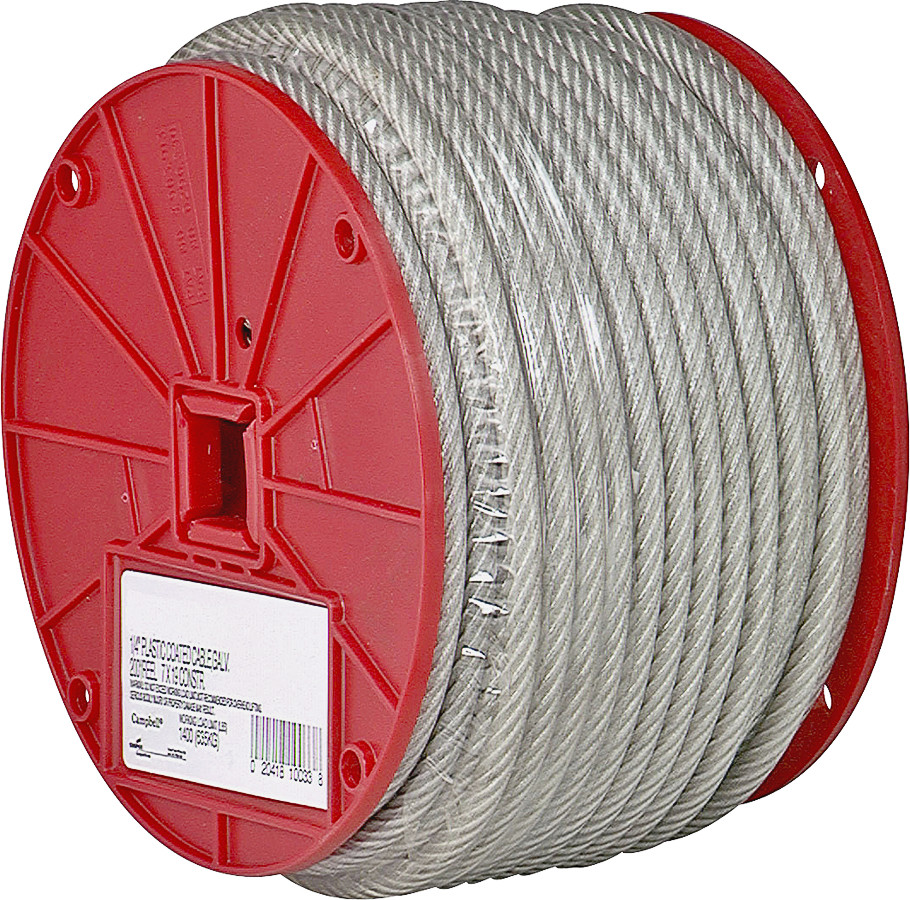 CABLE 3/16"7X19 CLRVNYL