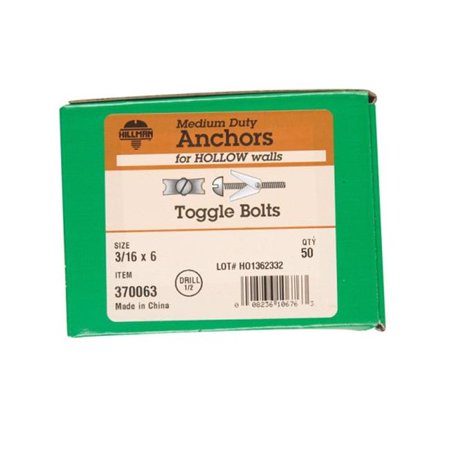 TOGGLE BOLT   3/16X6  