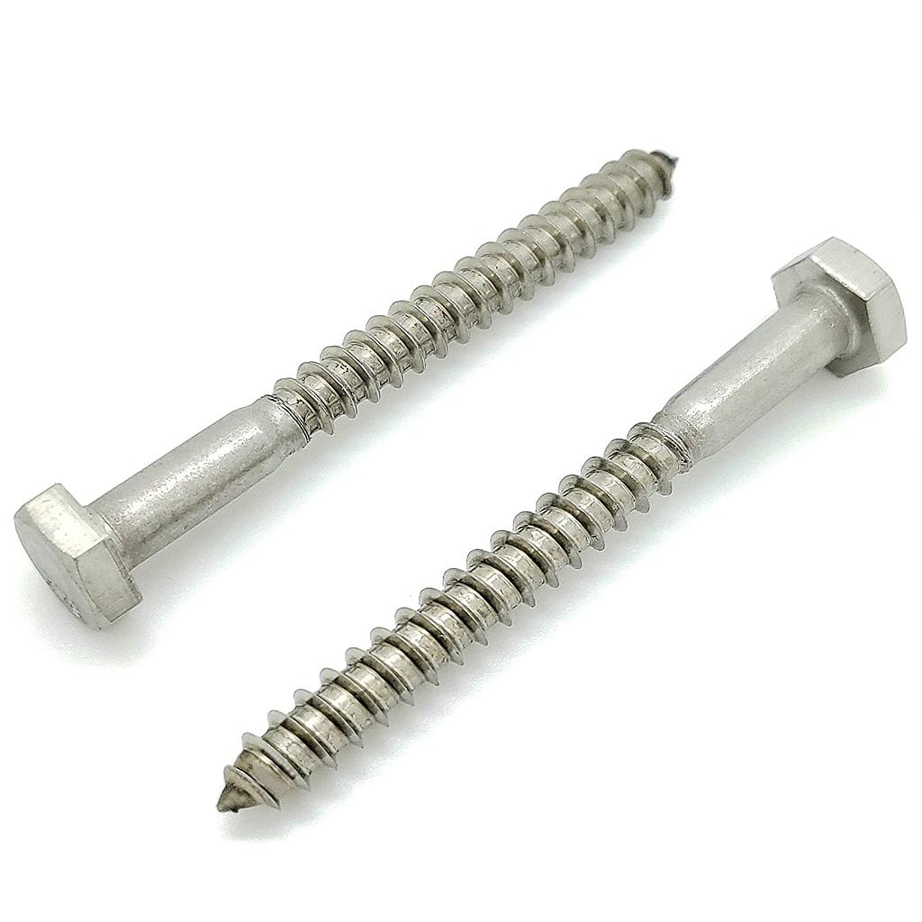 HX LAG SCRW Z 1/4X2 1/2   100 