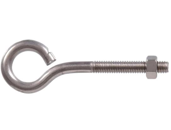 EYEBOLT W/NUT SS 5/16-18 X 4