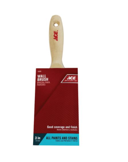 Ace 3 in. W Medium Stiff Flat Paint Brush.