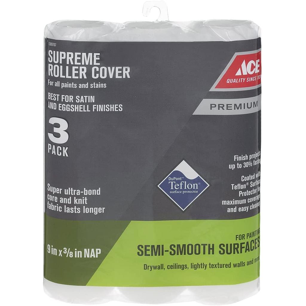 PREM ROLLRCOVR 9X3/8"3PK.