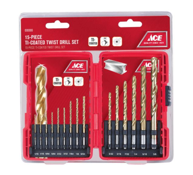 DRILL BIT TITANIUM 15PC.