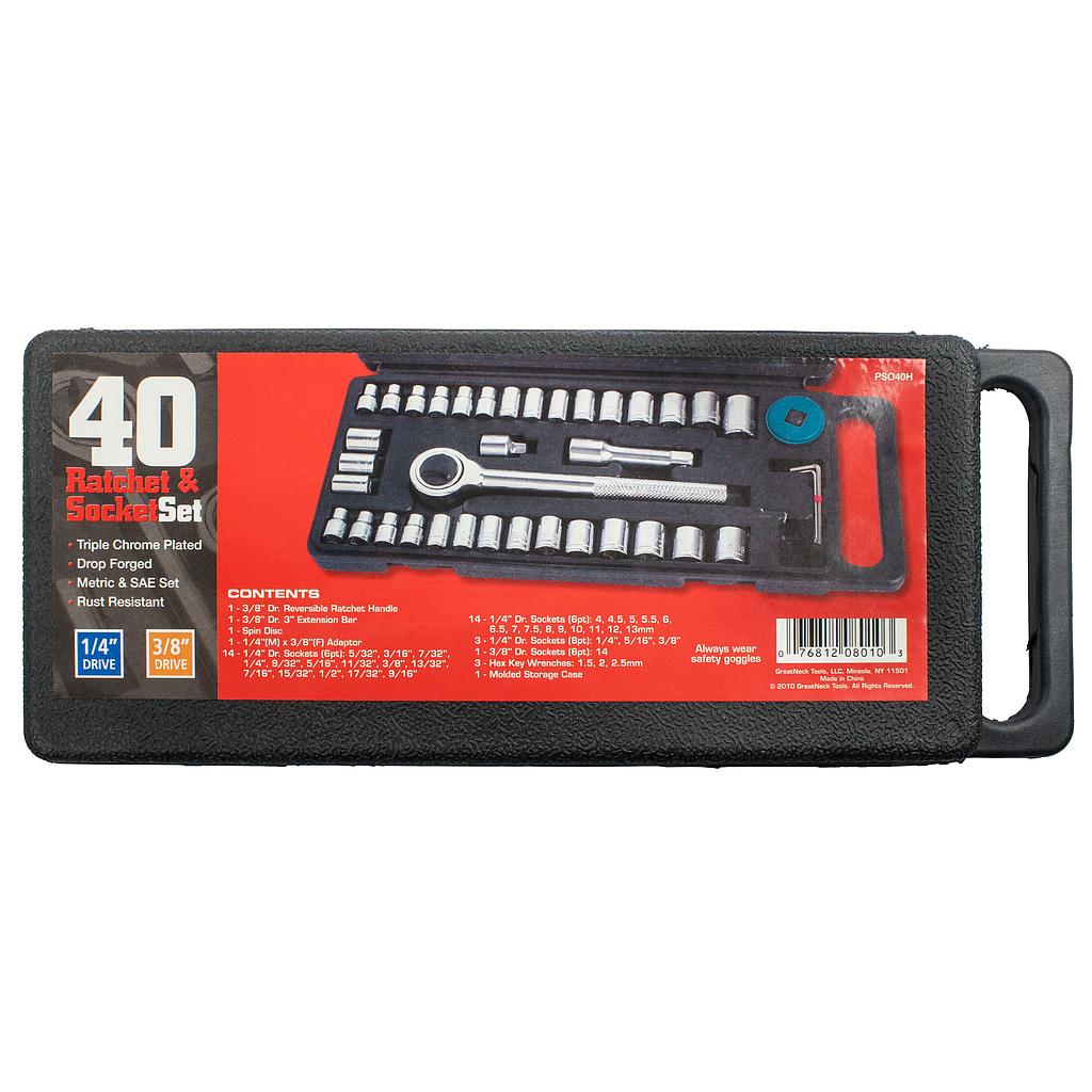RATCHET&SOCKET SET 40PC.