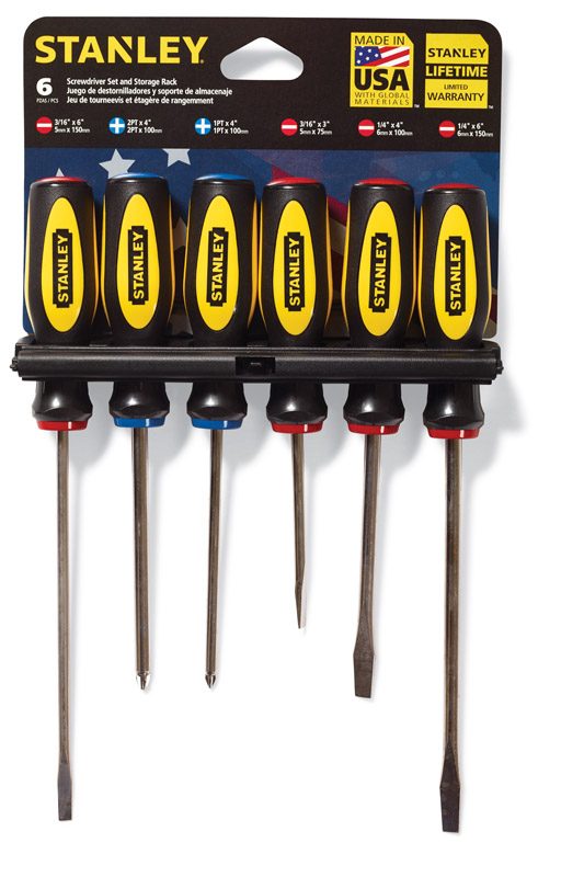 STANLEY 6PC SCREWDRIVERS.
