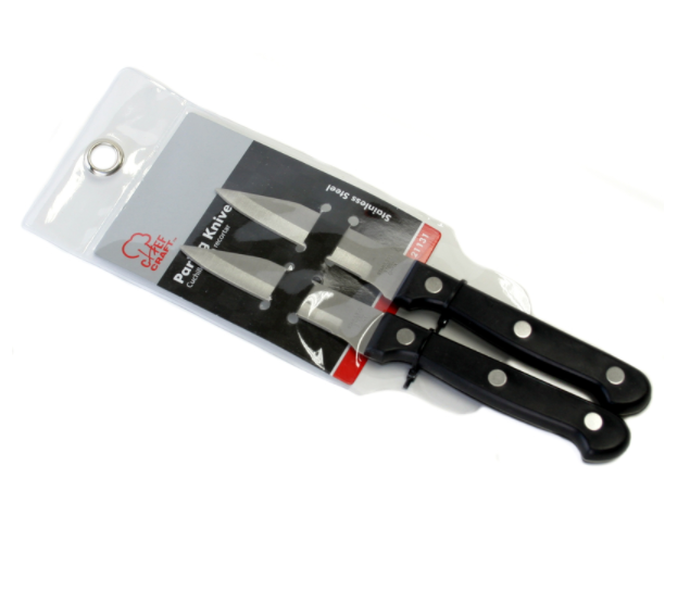 Chef Craft 3-1/2 in. L Plastic/S Steel Paring Knife 2 pc.