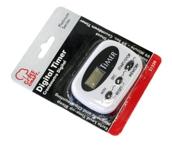 Chef Craft Digital Plastic Kitchen Timer.