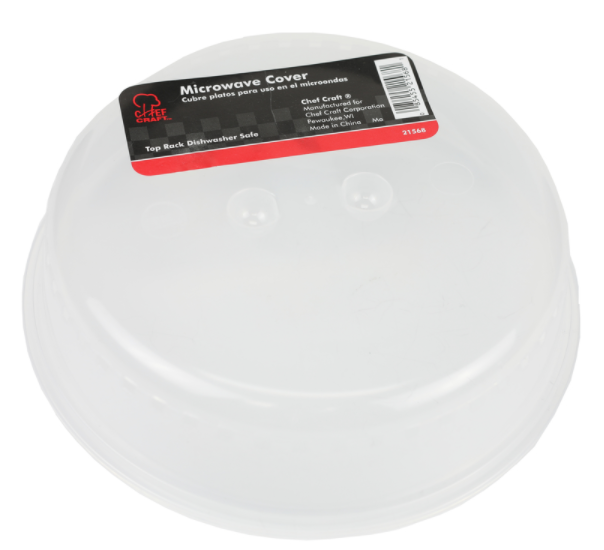 Chef Craft 10 in. W x 10 in. L Clear Plastic Microwave Cover.