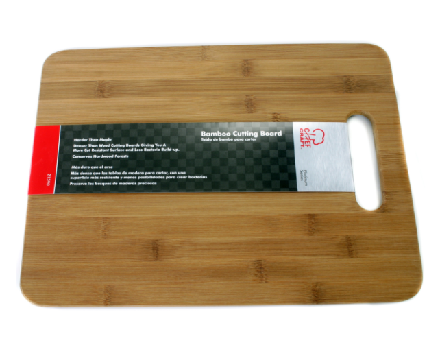 Chef Craft 11 in. W x 15 in. L Brown Bamboo Cutting Board.