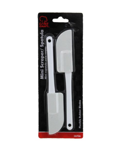 Chef Craft 2.75 in. W x 8 in. L White Rubber Spatula/Scraper.