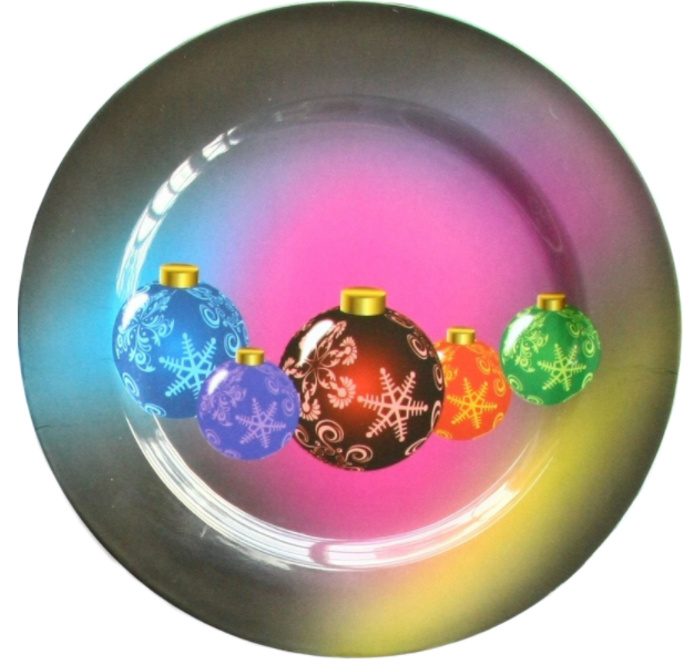 Chef Craft 13 in. W x 13 in. L Multi Color Melamine Plate.