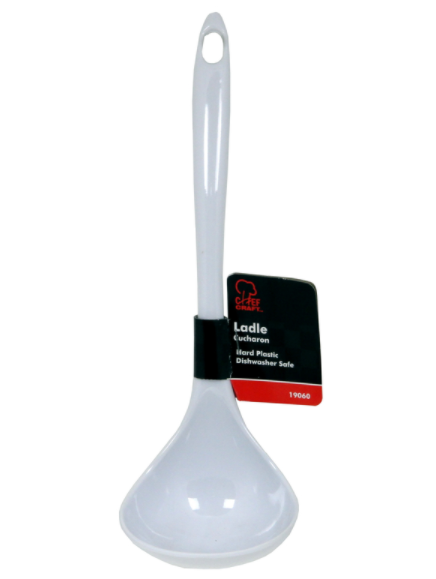 Chef Craft 3.5 in. W x 13 in. L White Melamine Ladle