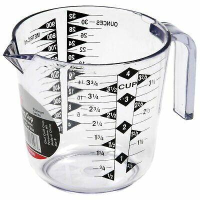 Chef Craft 4 cups Plastic Clear Measuring Cup.