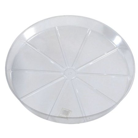 SAUCER PLNT 17"CLR RESIN