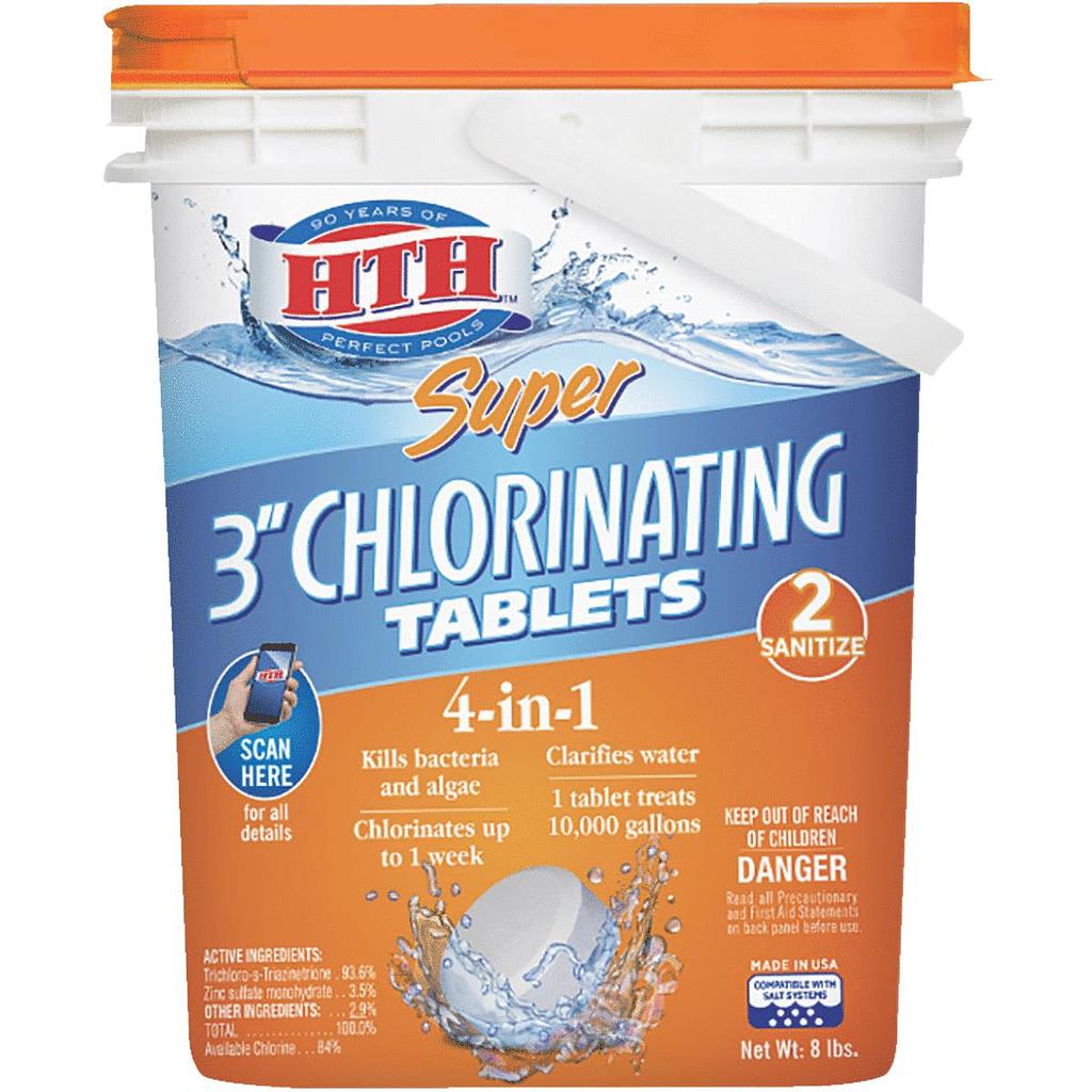 HTH CHLOR TAB 3" 8#